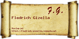 Fledrich Gizella névjegykártya