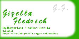 gizella fledrich business card